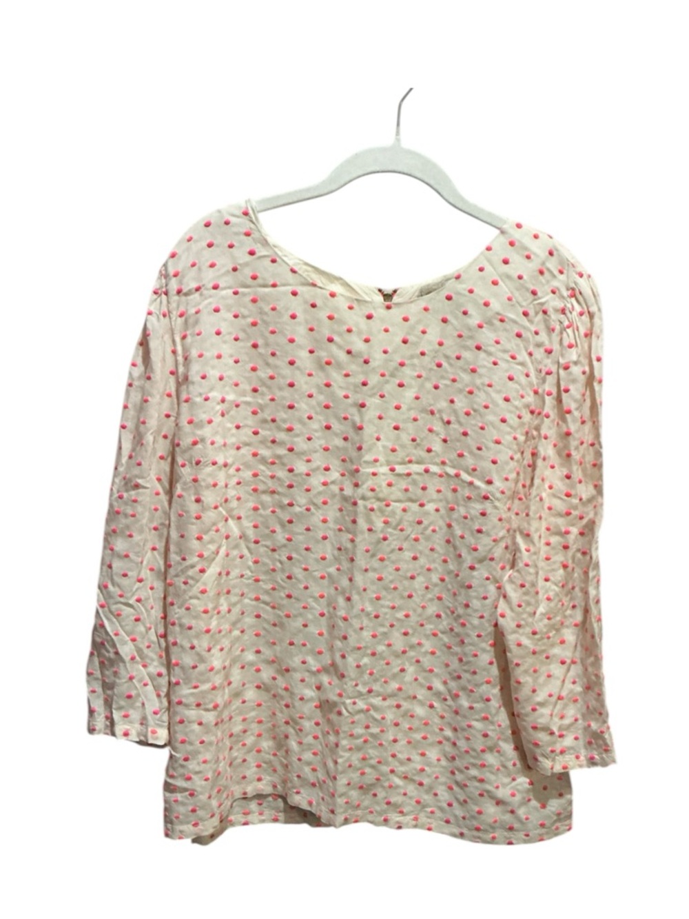 ISATO Anthropologie Embroidered Neon Dots Blouse